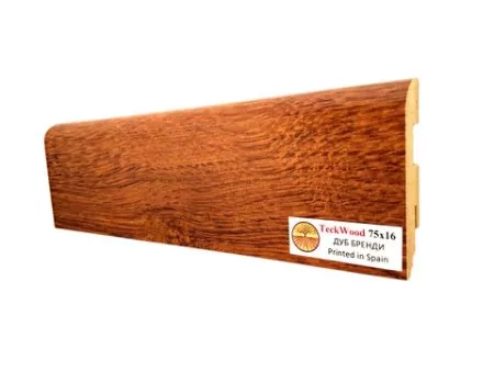 Плинтус МДФ TECKWOOD прямой Дуб Бренди 75х16х2150