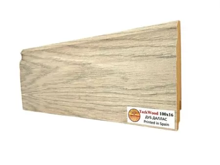 Плинтус МДФ TECKWOOD фигурный Дуб Даллас 100х16х2150