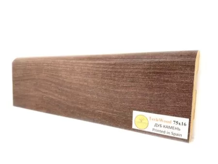 Плинтус МДФ TECKWOOD прямой Дуб Камень 75х16х2150