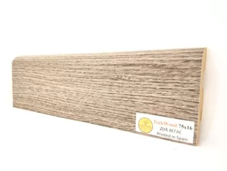 Плинтус МДФ TECKWOOD прямой Дуб Вегас 75х16х2150