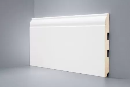 Плинтус напольный Deartio Белый, МДФ U 104-150