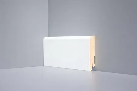 Плинтус напольный Deartio Белый, МДФ U 102-80